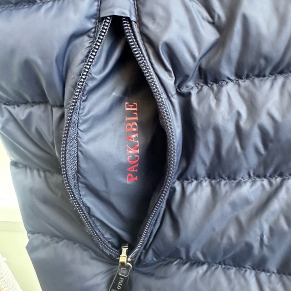 Ralph Lauren Navy Puffer Vest with Yellow Accents - Picture 7 of 9